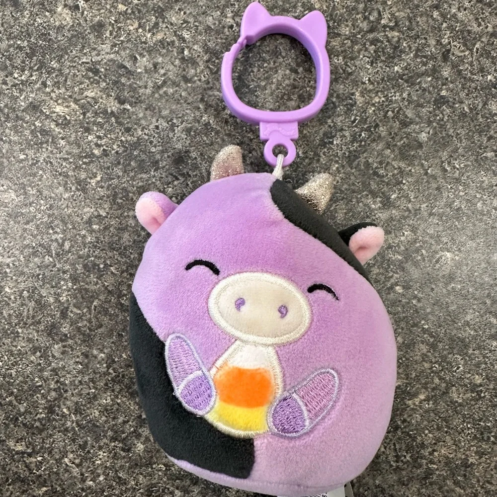 Cow Keychain Purple